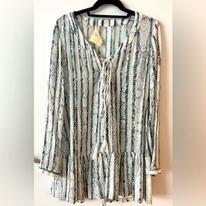 Women’s Dress by Jet Set Diaries SZ S White/ Blue